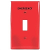 Cooper PJ1EMRD Red Emergency 1 Gang Toggle Wall Plate