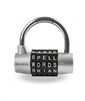 Wordlock PL-003-SL Silver 5 Dial Combination Resettable Padlock