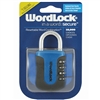 Wordlock PL-096-A1 Resettable 4 Dial Combination Sports Lock Padlock 1 Assorted Color Per Order (Red, Blue & Silver)