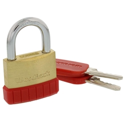 Wordlock PL-122-A1 Match Key 40mm Brass Padlock 1 Assorted Color Per Order (Black, Blue, Green & Red)