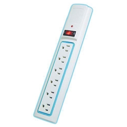 Power Play Products PPP, PP-56386DB-B, Black, 6 Outlet Daylite Surge Protector With 6' Cord, 3200 Joules