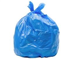 Poly-pak Industries 33401 1.25 MIL 33 Gallon Blue Recycling Garbage Trash Bags 33"X40", 40 COUNT