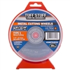 Tuff Stuff 45MET04010 10 Pack 4-1/2" x .040" x 7/8" Arbor Type 1 Ultra Thin Metal Cutting Wheel Blade, For Fast Cutting Of All Types Of Ferrous & Stainless Steel Metals, Cuts Steel, Angle Iron, Pipe, Tubing, Rebar, Max RPM Rating 13,280