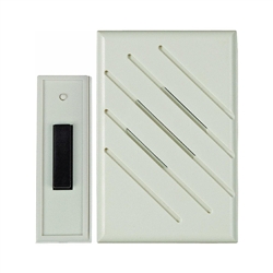 Thomas & Betts, RC3190D, White, Wireless Battery Door Chime, 150' Range, Extended Battery Life