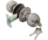 Tuff Stuff CL0426T Stainless Steel 26D Entrance Keyed Entry Light Commercial Cylindrical Ball Knob Grade 3 Lock Set Lockset