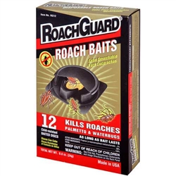 Roach Guard RG12 Cockroach Roach Baits Baited Poison Discs 12 Pack