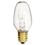 Satco S3791 120V 2/Card Candelabra Base 7-Watt 7C7 Night Light Bulb, Clear