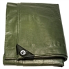 Tuff Stuff SGT0912 Silver / Green 9' x 12' Heavy Duty Tarp 160GSM PE