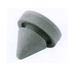 Ives, SR64-1, 1 Piece, Gray Grey, 1/2" Diameter Cone Shaped Rubber Door Silencer