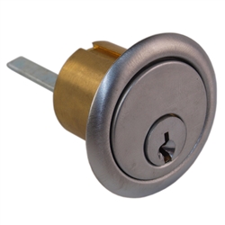 Taylor USA 7015SC8-26D Satin Chrome 26D Solid Brass Replacement 1-1/16" Rim Cylinder Lock, SC1 Schlage Keyway