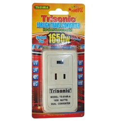 Trisonic TS-514R-A 1650 Watt Foreign Travel Converter For Short Time Use Only!