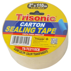 Trisonic TS-TC2110CB Clear 2" x 110 Yard Carton Sealing Tape