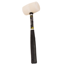 Tuff Stuff 95641 8 OZ White Rubber Mallet Tubular Handle