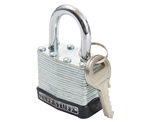 Tuff Stuff 4125 1-1/4" Laminated Steel Padlock with Protective Bumper