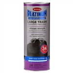 Ultrasac Platinum 030100034 30 Gallon Large Antimicrobial Odor Control Black Drawstring Trash Bags 34 Bags Per Tube 1.0 MIL 30"X32"