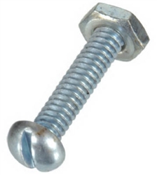 SBH 9 Pack 8/32" x 2" Round Head Machine Screw With Nut