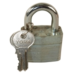 York 1-3/4 Inch Warded Brass Cylinder Padlock With Standard Shackle