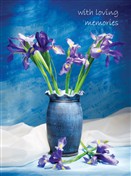 5437 SY Irises in ceramic vase