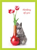 5762 TK Bunny & tulips in vase