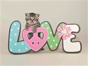 6127 LV Cat on love sign