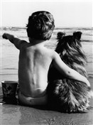 6221 FR Boy & dog on beach