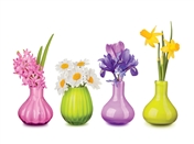 6631 NC Spring flowers, vases