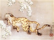HOKUSAI Old Tiger in Snow (6821)