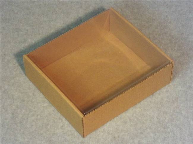 Kraft Tray with Clear Inside Cover