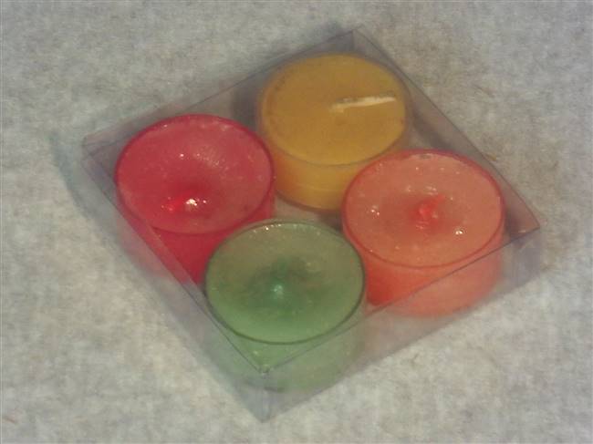 Sparkling Clear Acetate Box for 4 Tealight Candles