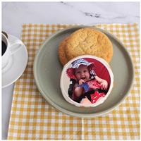 3.5" Round Photo/Logo Cookies, dozen