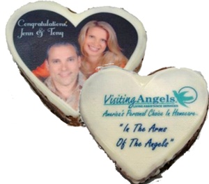 3" Heart Photo/Logo Brownies, dozen