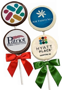 3" Round Logo Chocolate Pops (ASI ONLY)