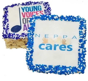 2.5" Square Photo/logo Krispie Treats