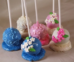 Cake Pop Favors - Flowers & Scrolls, EA