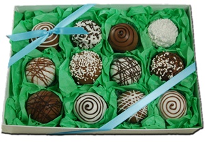 Cake Truffle Gift Box of 12, Classic Designs