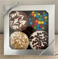 Candy-Topped Cupcakes - Gift Box of 4