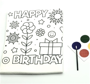 Marshmallow Paint Your Own Coloring Birthday Card