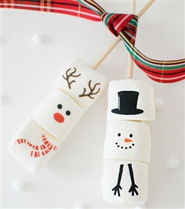 Marshmallow Sticks - Holiday Designs, Set of 4