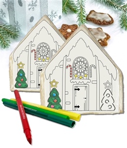 Color Your Own Gingerbread House Cookies, Gift Box of 6