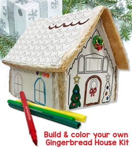 Build & Color Your Own Gingerbread House Kit