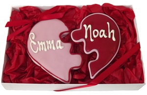 Heart Cookie Puzzle Gift Box, Personalized