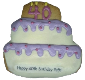 Hand Dec. Cookies -Birthday Cake, Personalized