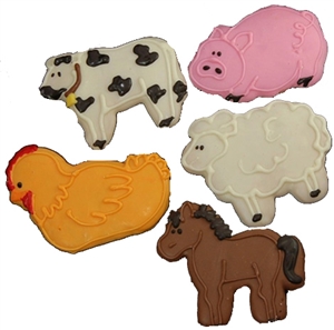 Hand Dec. Cookies - Farm Animals