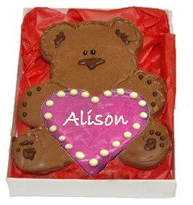 Sweet-Heart Bear Hug Cookie, Personalized