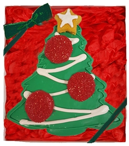 Hand Dec. Christmas Tree Cookie Gift Box