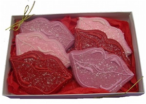 Hand Dec. Lip Cookies Gift Box