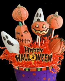 Hand Dec. Mini Cake Pop, Halloween Bouquet