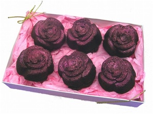Rose Shaped Brownie Gift Box of 6