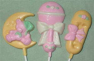 Hand Painted Chocolate Pops - Baby Theme