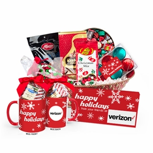 LOGO Happy Holidays Chocolate & Candy Gift Basket